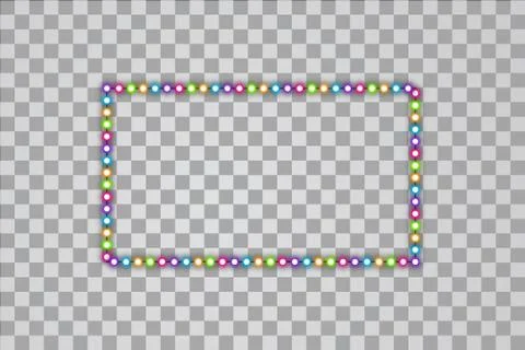 Shining multicolored led vector rectangle frames, neon illumination on Stock Illustration