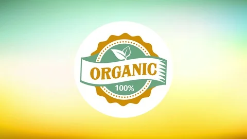 Shining natural eco friendly food concept art designed with round layers over a Video stock 128702953