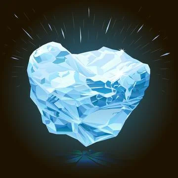 Shining Natural Rough Light Blue Diamond.  Stock Illustration