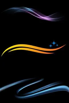 Shining neon lights cosmic vector abstract frame Stock Illustration