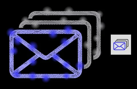 Shining Network Mesh Mail Queue with Glare Spots Stock Illustration