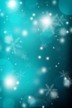 Shining night background. Snowfall. Light and bokeh. Winter night background. Stock Illustration