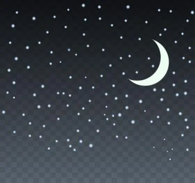 Shining night starry sky dark space background with stars. Vector isolated on Stockillustratie