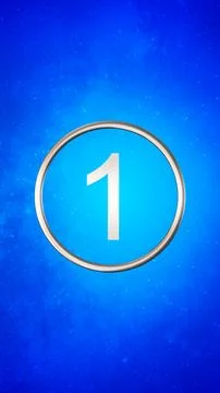 Shining Number One in Blue Background イラスト素材