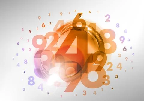 Shining numbers 스톡 일러스트