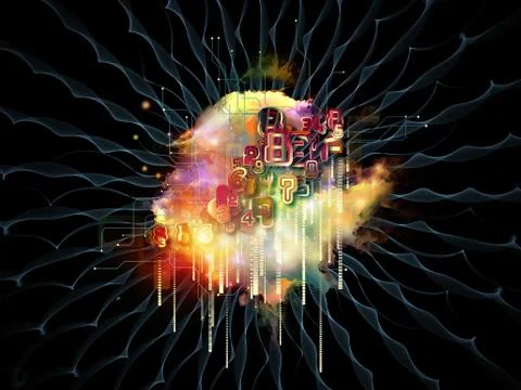 Shining Numeric Burst Stock Illustration