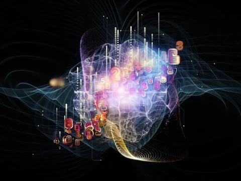 Shining Numeric Burst Stock Illustration