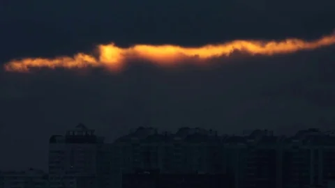 Shining over buildings Stock Footage 84727565