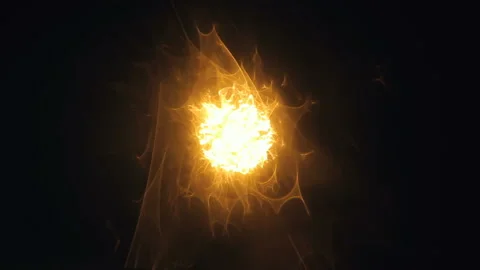 Shining particle of energy with variable field Stock Footage 88377013