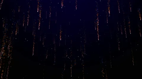 Shining particles fall down in lines animation. Stock Footage 170905397