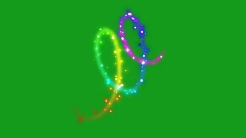 Shining particles motion graphics with green screen background Stock Footage 134116231