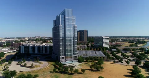 Shining Pier 1 office tower in Fort Worth Stock Footage 201379793