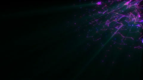 Shining purple shapes transform in the corner of the screen. Seamless loop. Stock Footage 122599828