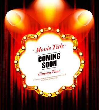 Shining red retro billboard Stock Illustration
