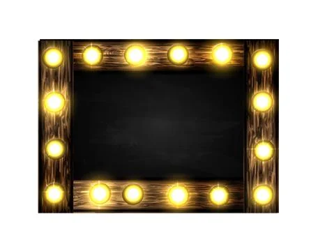 Shining retro billboard Stock Illustration