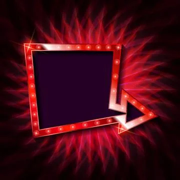 Shining retro billboard. Stock Illustration