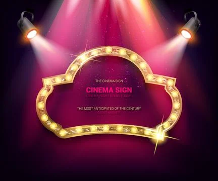 Shining retro billboard Stock Illustration