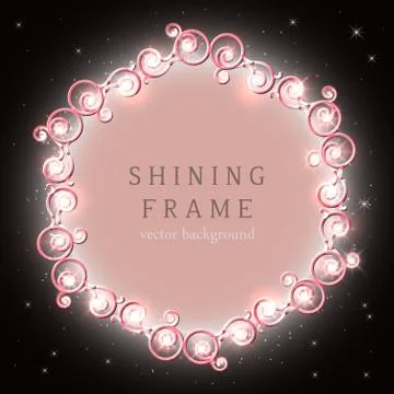 Shining retro circle banner. Stock Illustration