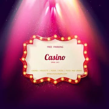 Shining retro light banner. Stock Illustration