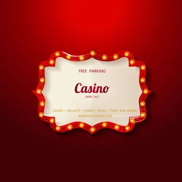 Shining retro light banner. Stock Illustration