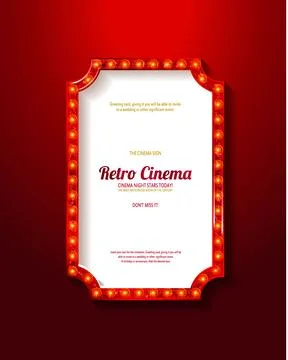 Shining retro light banner. Stock Illustration