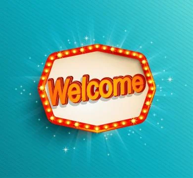 Shining retro light frame. Stock Illustration