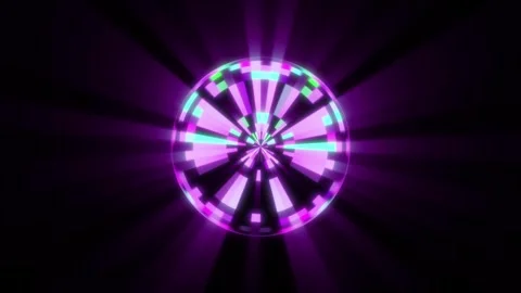 Shining retro neon light ball overlay Video stock 240323723