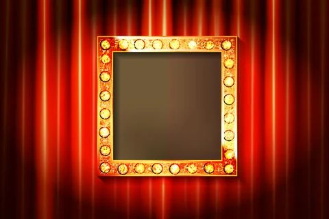 Shining retro square banner Stock Illustration