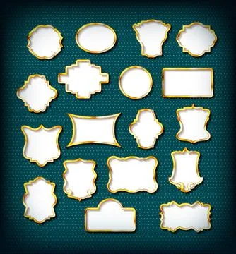 Shining retroset light frames Stock Illustration