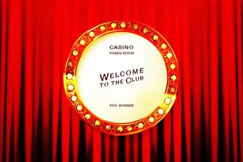Shining round retro banner. 3D illustration Stock Illustration