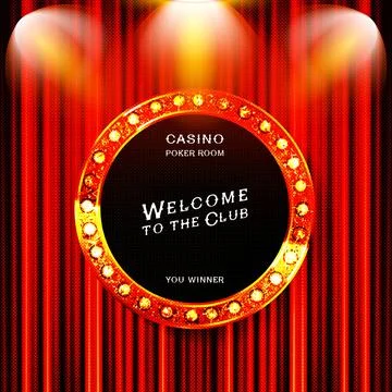 Shining round retro banner. 3D illustration Stock Illustration