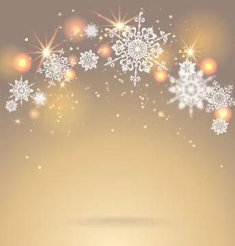 Shining snoweflakes Stock Illustration