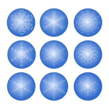 Shining snowflakes icon. Stock Illustration