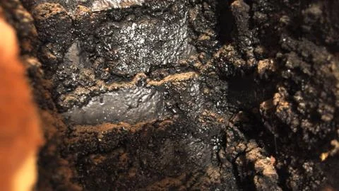 Shining soot in the chimney Stock Photos