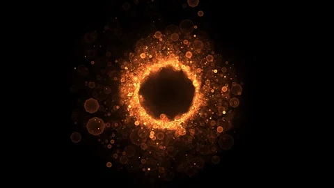 Shining sparkles creating a central circle 動画素材 106240415