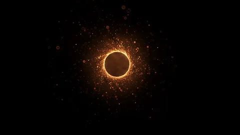 Shining sparkles creating a central circle 動画素材 106240906