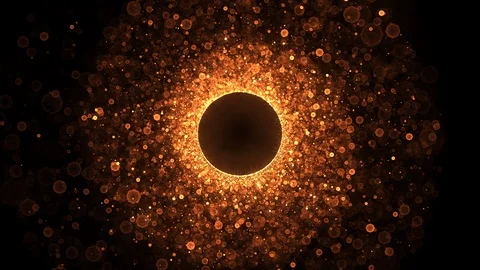 Shining sparkles creating a central circle 動画素材 106241486