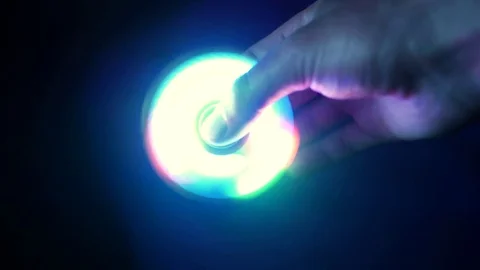 Shining spinner in black background Stock Footage 78186825