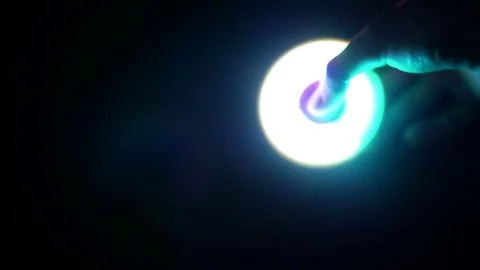 Shining spinner in black background Stock Footage 78186832