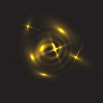 The shining spiral on a black background Illustrazione stock