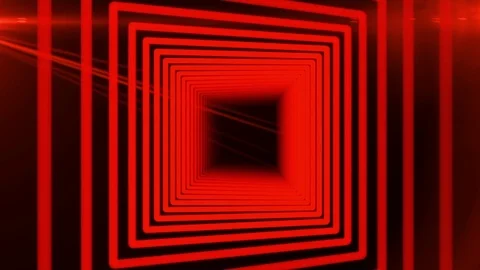 Shining square tunnel Stock Footage 72283361
