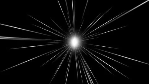 Shining star and light rays with plain black background Stock-Illustration