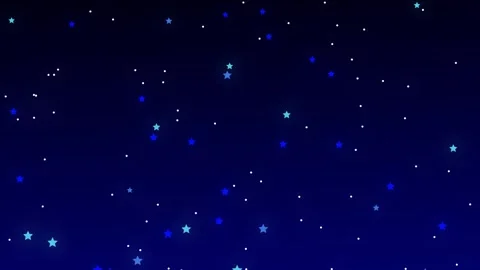 Shining star on dark blue background, sparkling twinkling glowing particles Stock Footage 310047349