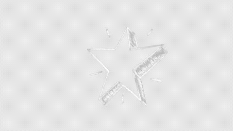 Shining star drawn with white chalk, animation Stock-Footage 333275736