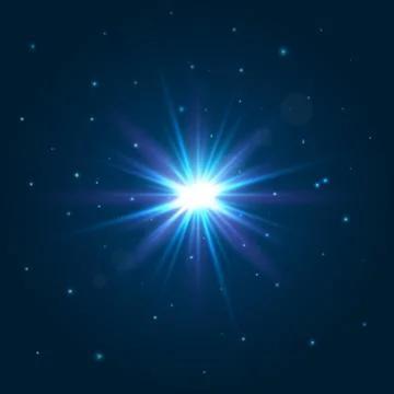 Shining star. Explosion light effect. Lens flare. Vector illustration Stock Illustration