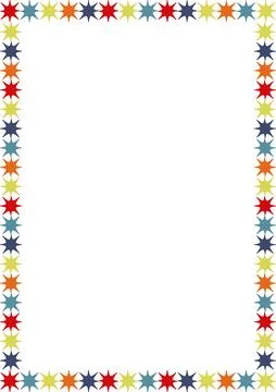 Shining star frame. Bright star template. Frame with empty space for your tex Stock Illustration