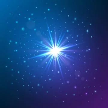 Shining star. Glow light effect. Vector illustration Stock Illustration