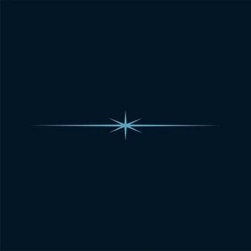 Shining Star Icon Vector Illustration with Glow Effect and Modern Minimal D.. Stock Illustration