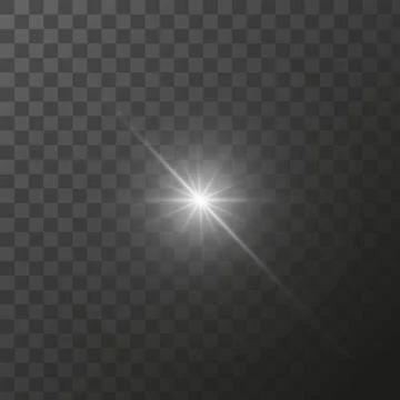 Shining star light rays glowing particles. Vector special effect on a Stock Illustration