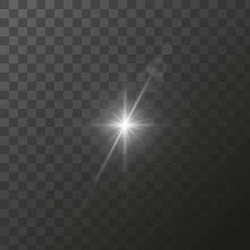 Shining star light rays glowing particles. Vector special effect on a Stock Illustration